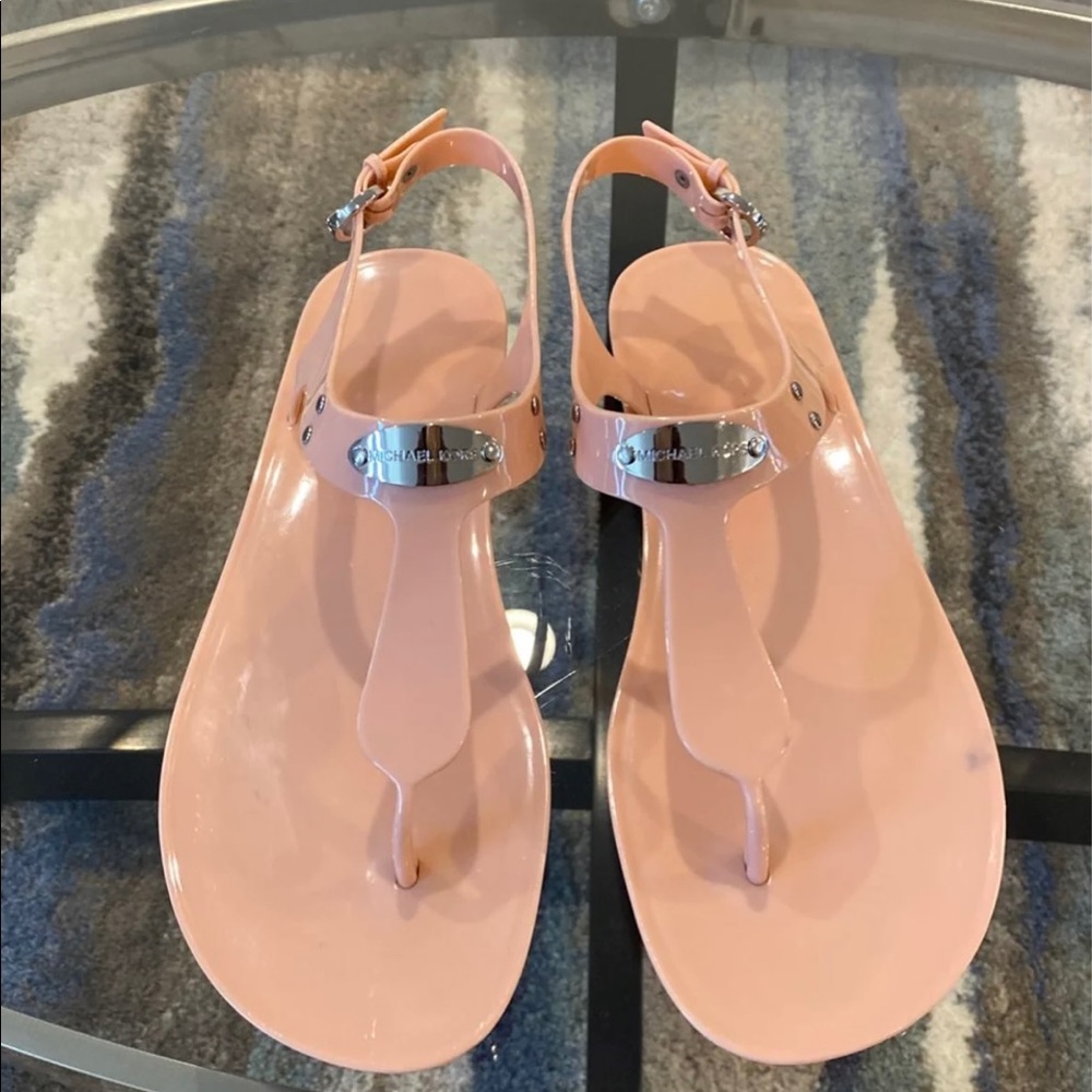 Michael Kors Logo Plate Jelly Sandal Size 10